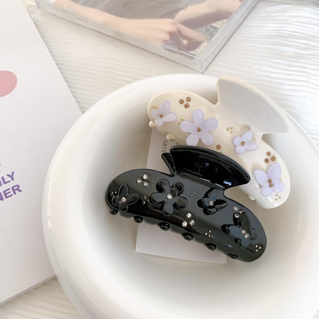 Корейская шпилька из ацетата «Темперамент»: Заколка-бабочка со стразами - креативная заколка-акула для милой девушки