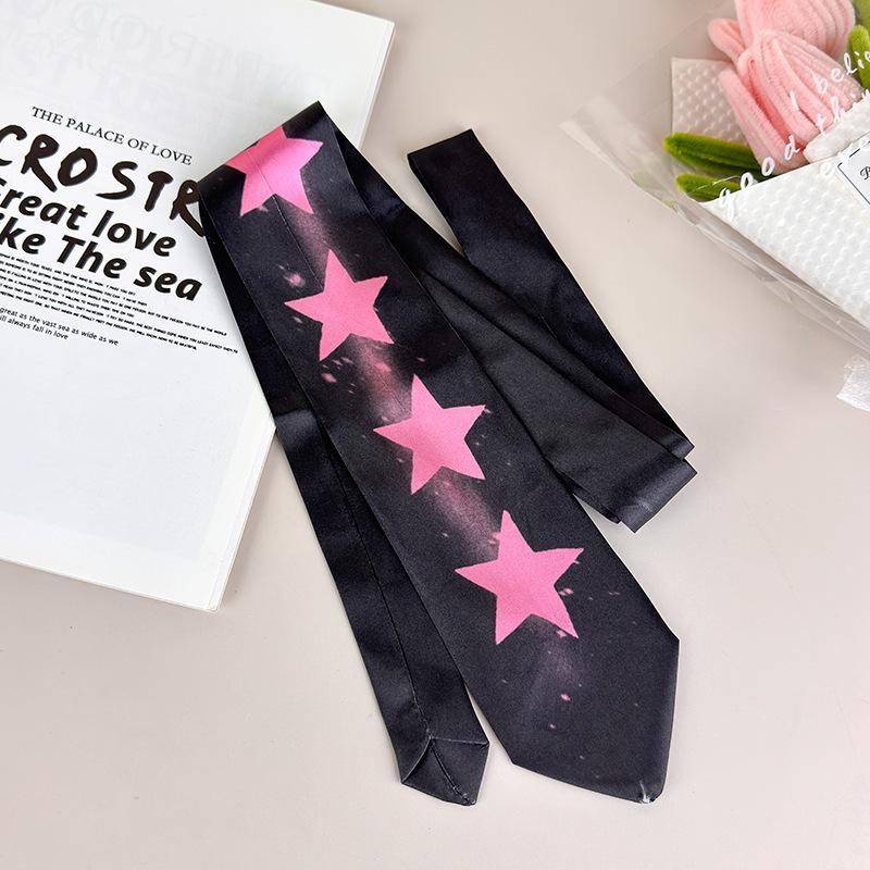 Casual Y2K Star Tie Fashionable Y2K Retro Pentagram Tie Sweet Hand Tied Multi-Functional Belt Necktie Suit Accessories