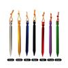18cm Aluminum Alloy Tent Pegs with Rope Stake Camping Hiking Equipment Outdoor Traveling Tent Accessories