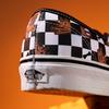 Vans Обои Аутентичный Принт Клетки Собаки Низкие Кеды из Холста Унисекс Кроссовки Черно-Белые VN0A5KS9BP6