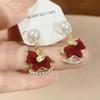 Cute Pony Pearl Earrings Sparkle Earrings for Women Fresh Ear Studs  Women