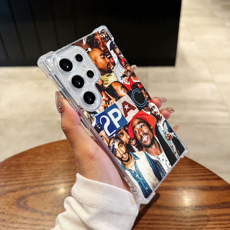 2PAC Tupac Rapper Phone Case For Samsung Galaxy S25 FE S24 S23 S22 S21 Ultra S20 Plus Note 20 S25FE Soft Clear Shockproof Cover