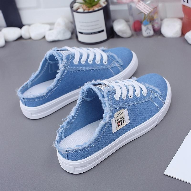 New 2024 Spring Summer Women Canvas Shoes Flat Sneakers Women Casual Shoes Low Upper Lace Up White Shoes Zapatos Para Mujer