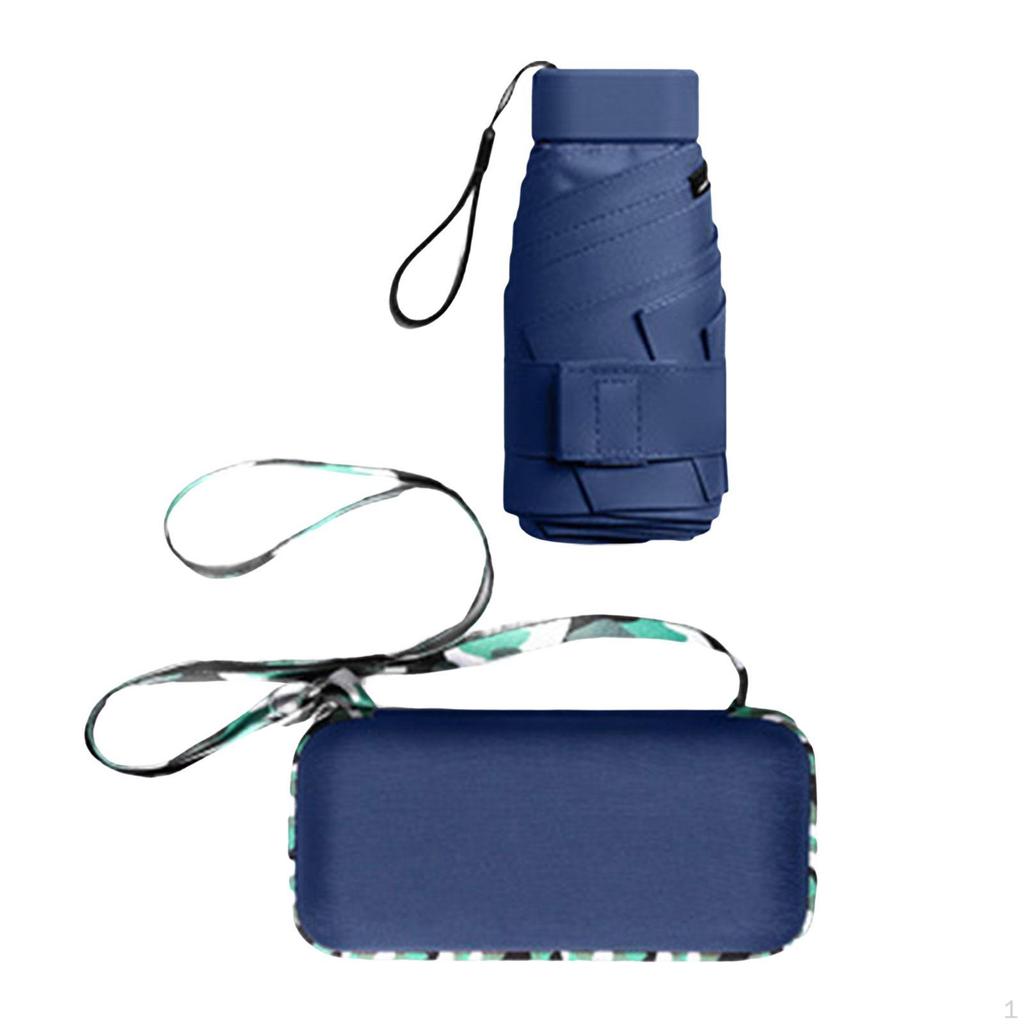 Зонт с футляром Компактный дизайн Идеально подходит для путешествий Легкий портативный зонтик от солнца на открытом воздухе и дождя