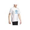 Adidas Originals Trefoil Синяя футболка с короткими рукавами и логотипом Мужские топы Белые DP8570