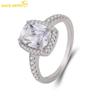 Classic Copper Alloy Zircon Ring Ladies Jewelry Wedding Promise Party Gift