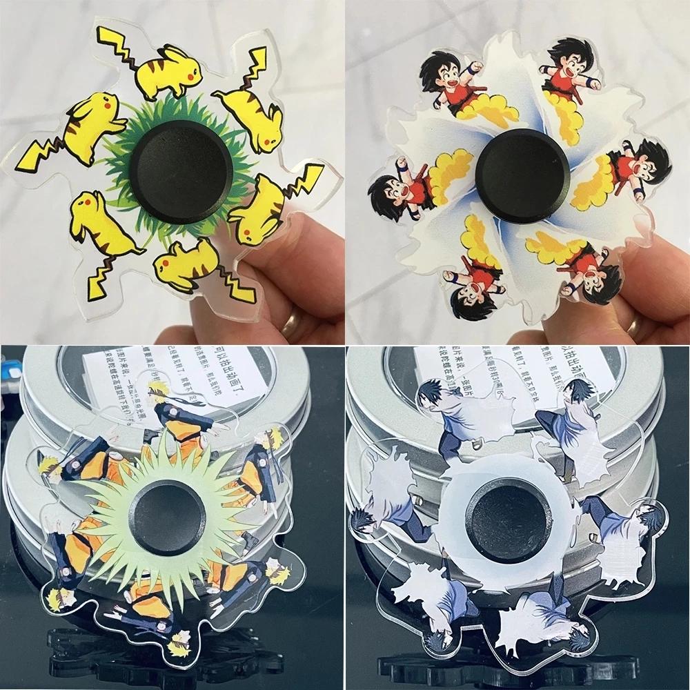 Аниме Fidget Spinner Gyro Demon Slayer Spinner для Саске Хатаке Какаши Аутизм антистресс Tri-Spinner игрушки для взрослых и детей