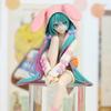 14СМ Аниме ХАТСUNE MIKU Фигурка Стопор для лапши Фигурка Кроличьи ушки Пижама Модель Игрушка Кукла Модель для действий Коллекция Подарок ПВХ