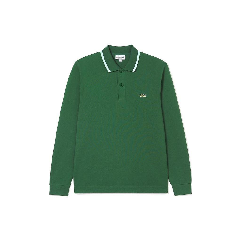LACOSTE Polo Shirts Men's Green Polo Collar Moderate Straight Fit PH2526-132