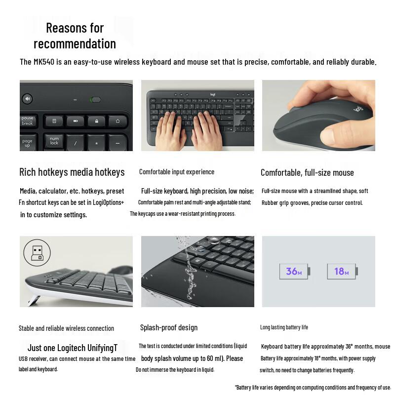Logitech Беспроводной комплект клавиатуры и мыши MK540