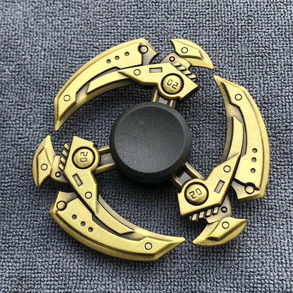 Zinc Zinc Zinc Alloy Finger Spinner Brass Color Hand Spinning Gyro Toy Fidget Spinner Adults Gift