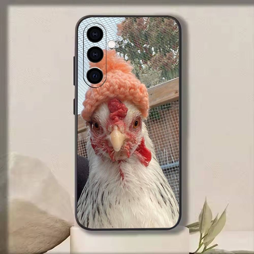 Chicken222 Phone Case Black Silicone Soft For Samsung Galaxy A73,A72,A71,A70,A53,A52,A51