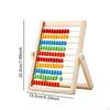 Wooden Abacus Math Teaching Tools 10 Row Addition Subtraction Beads Game Counting Frame Toy