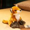 25 см Симуляция Новая Сидящая Лиса Плюшевая Игрушка Набитая Плюшевая Игрушка Фигурка Мультфильм Аниме Милый Детский Подарок на День Рождения Веселая Кукла
