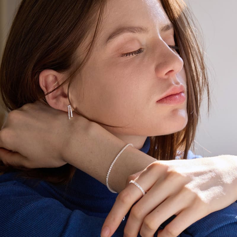 PAIGEFLYNN JEWELRY [925 Silver] Brill Classic Chain Bracelet