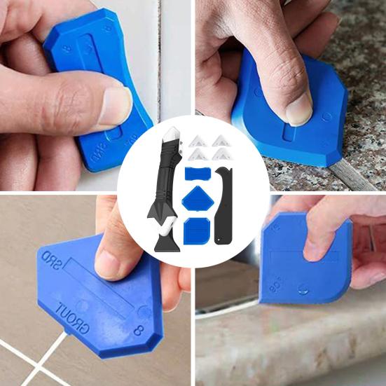 1 набор 3-в-1 скребков для заделки швов на кухне, в ванной, на полу, в окнах, инструменты для отделки, многоразовые инструменты для удаления затирки, герметика, выравнивания швов