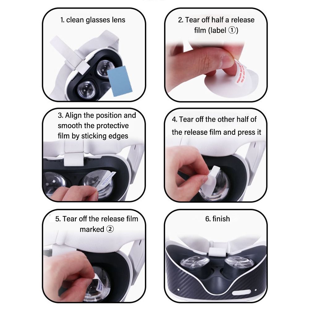 HD VR Glasses Protective Cover Transparent Screen Protector for Oculus Quest 2/Meta quest 3