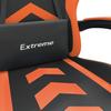 Gaming Chair with Footrest Swivel Black & Orange Artificial Leather