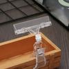 10 шт. прозрачных пластиковых зажимов для вывесок на полки, держатели розничных ценников для офиса, чтения, столовой
