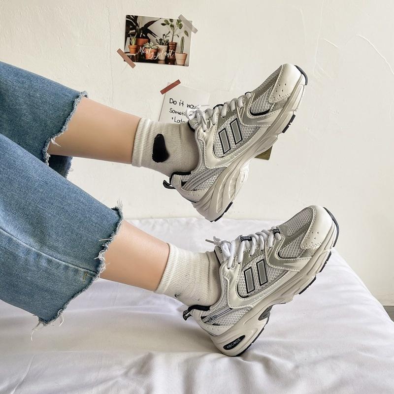 White Women Platform Shoes New Chunky Sneakers For Woman Lace-up Tenis Vulcanize Shoes Casual Fashion Dad Shoes Sneakers Basket