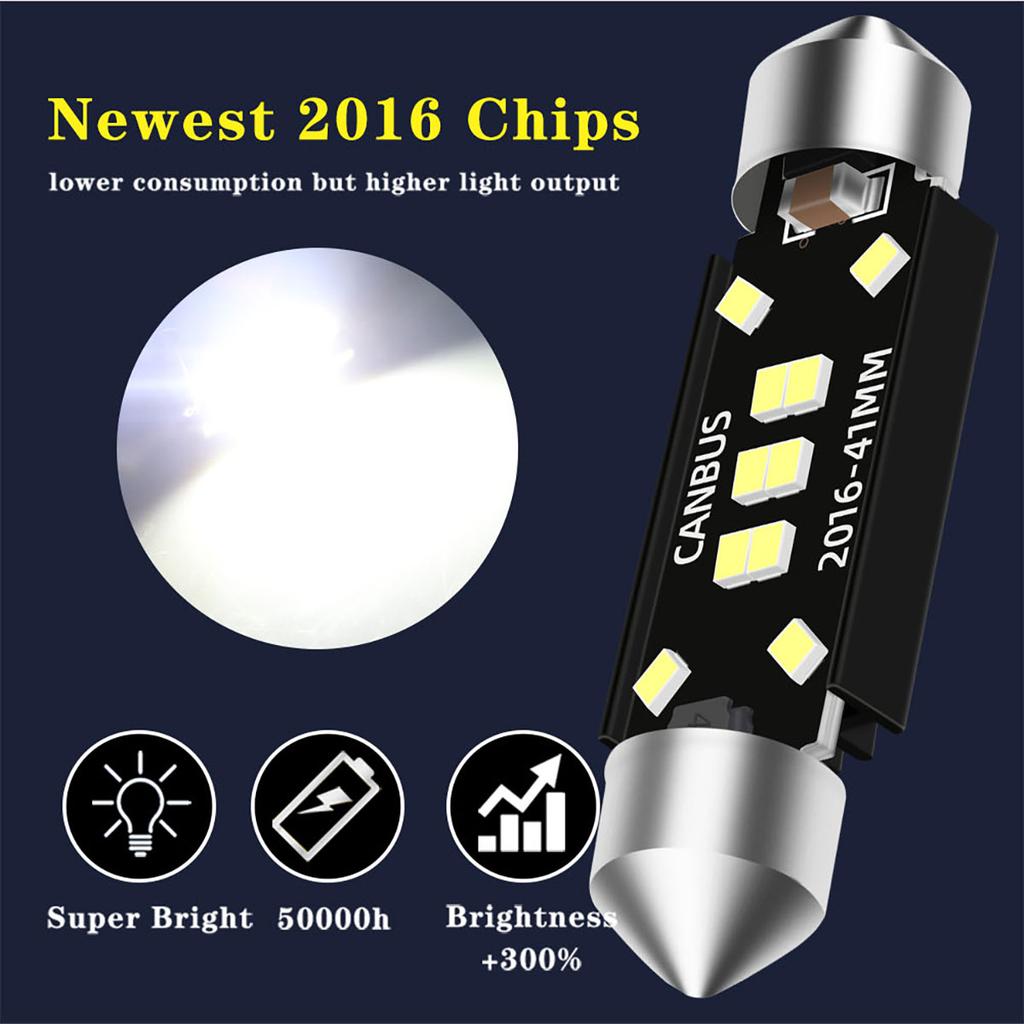 10x Canbus C5W C10W Festoon 41mm led 39mm 36mm led 31mm Roof lighting Reading light Interior lights Map light Ceiling lamp 6000k