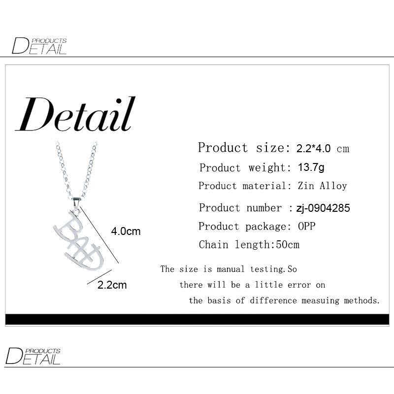 Новое рокерское ожерелье Майкла Джексона, серебряный кулон для выступления на сцене, MJ Bad Logo Choker для женщин и мужчин, ювелирные изделия