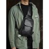 Casual Men's Chest Bag Genuine Leather Shoulder Crossbody Black Trend Breast Messenger 7.9 Inch Ipad High Quality Sling Bag