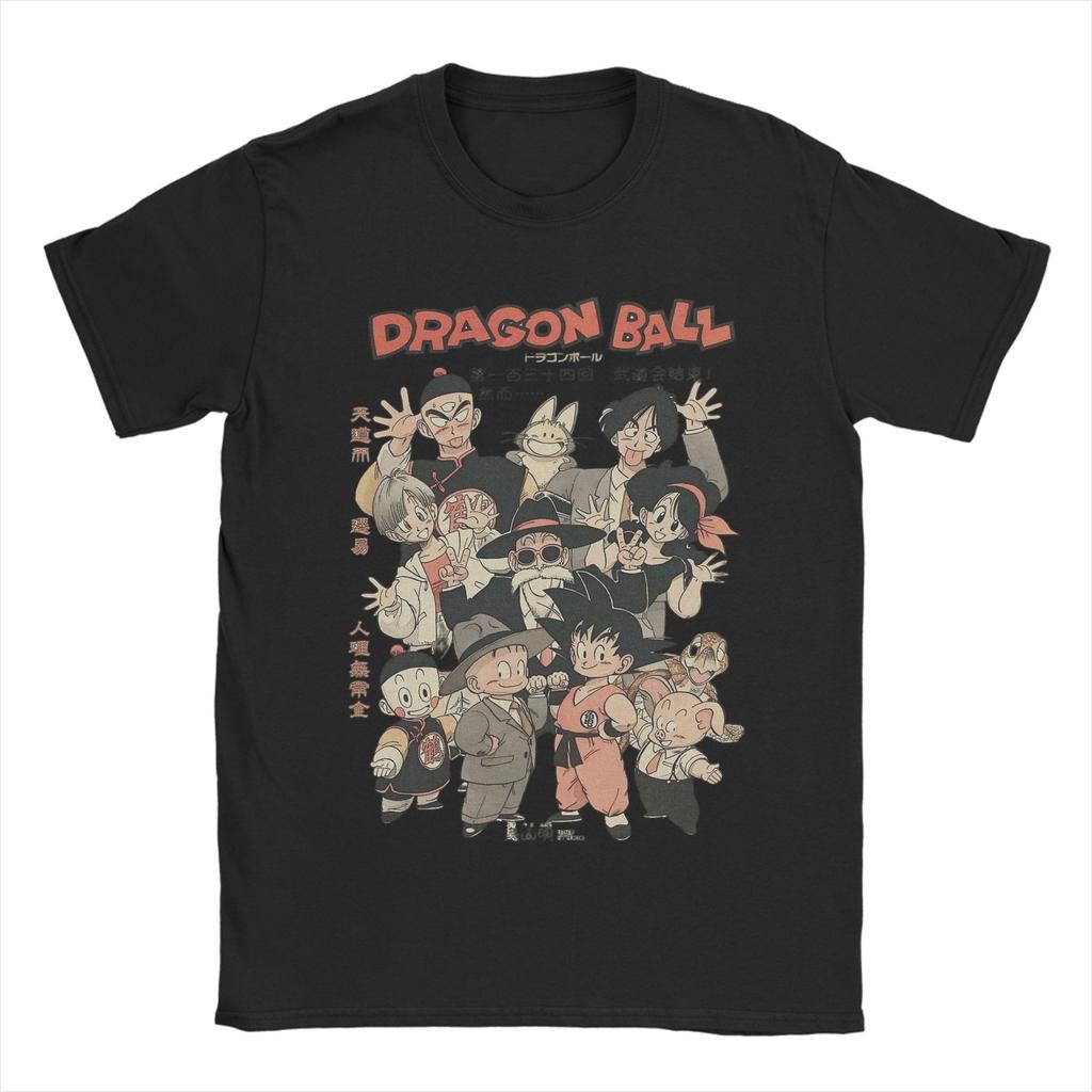 Mens TShirts Dragon Ball Cool Cotton Tees Short Sleeve T Shirt Round Neck Tops Graphic Printed