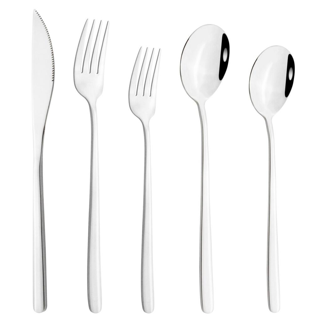 5/10/20 Pcs Colorful Dinnerware Cutlery Set 304 Stainless Steel Flatware Set Mirror Knife Fork Spoon Tableware Set Kitchen Silverware