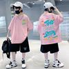 Children's Clothing Boy Hip-hop Pattern T-shirt Summer Loose Short Sleeved Top T-shirt Children's Clothing