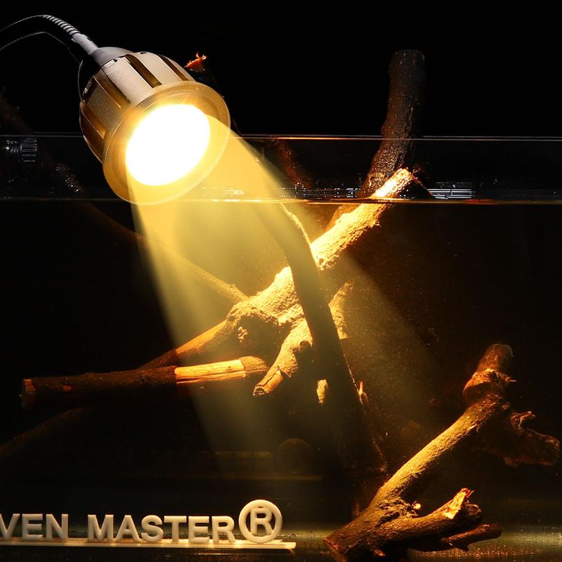 Светодиодный аквариумный прожектор, лампа-прищепка для аквариума для водных растений, кораллов, регулируемое освещение для аквариумов с декором в стиле тропического леса