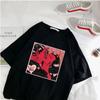 Summer Retro Punk Women T Shirt FeUnisex Casual Large Size Tops Loose Dark Demon Cartoon Graphic Tshirts Gothic Horror Punk Tee