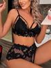 Рождественский Горячий Сексуальный Непослушный Комплект Боди Линжери Прозрачное Кружево Бандаж Экзотический Набор Куколка Бюстгальтер Пуш-ап Трусики Без Ластовицы