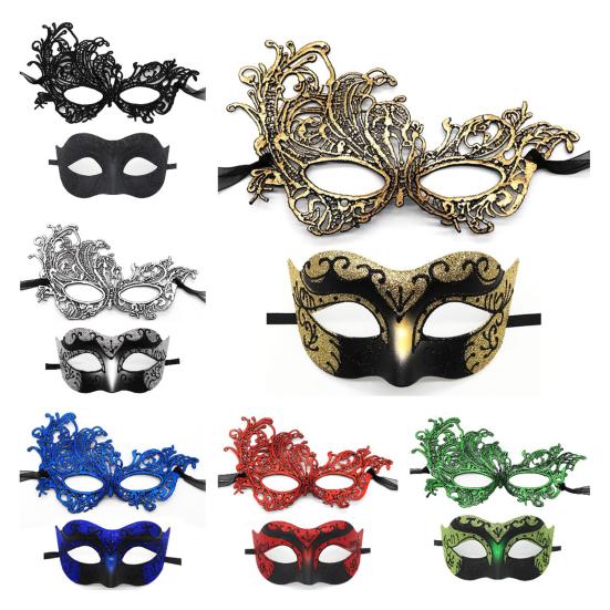 2 шт., элегантный венецианский стиль, маскарад для пар на Хэллоуин, карнавальный костюм на Хэллоуин