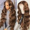 Front lace wig cover, hot-selling long curly hair big wave light gold lace wig cover in stock