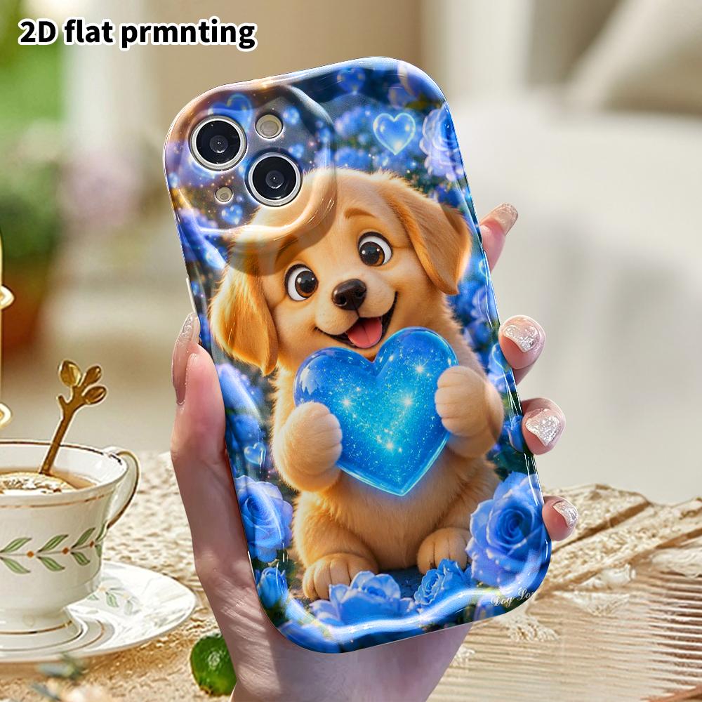Phone Case: 2D flat, suitable for iPhone 18 17 16 15 14 13 12 Pro protective case, phone decoration, blue rose sea, perfect Christmas and Halloween ho