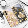 Счастливый мешок благословений Для iPhone 17 Pro Max 16 16E 15 14 13 Plus 12 mini 11 15Pro 17 Air XR X 17ProMax Золотой стеклянный чехол для телефона