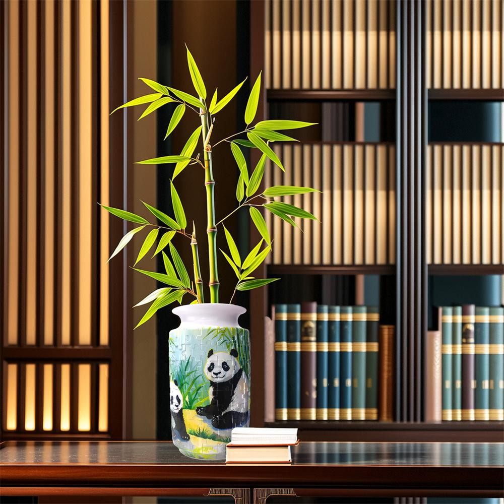 3D пазл ваза панда цветок фарфоровый дизайн сделанный из пластика украшение дома и цветочная композиция новоселье детские игрушки подарки