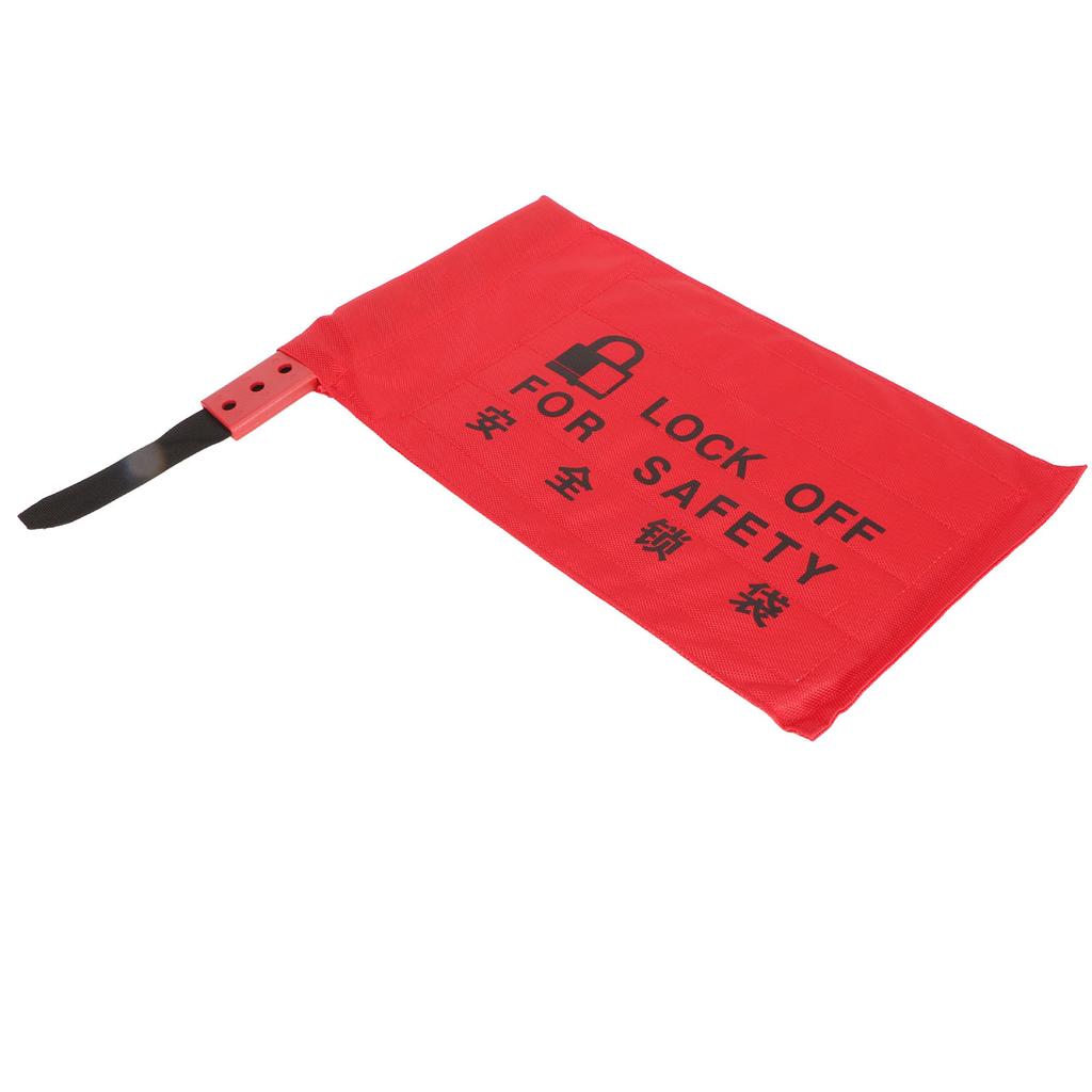 Electrical Plug Lockout Lock Bag Red Black Tear Resistant Safety Plug Lock Bag for Energy Isolation