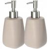 Dispenser for Liquid Soap Gel Beige 2 X 400ml