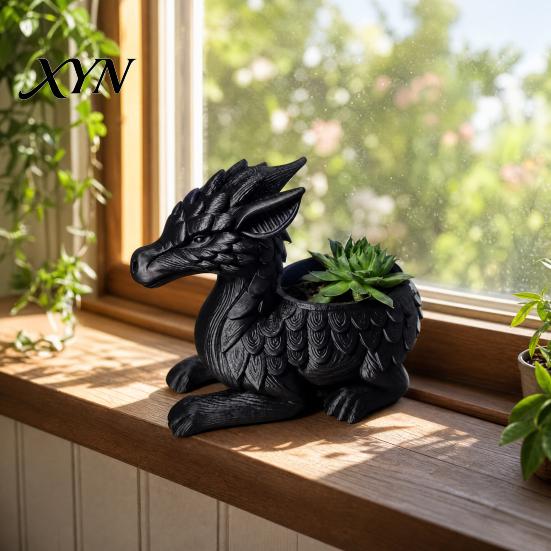 Мини-цветочный горшок 3D-печатный горшок-дракон, для суккулентов и трав, PLA, для помещений и улицы, Декор для дома, балкона, рабочего стола