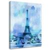 Canvas Print Blue Eiffel Tower