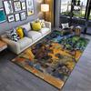 Colorful Abstract Landscape Design Non-slip rug suitable for living room and bedroom sofas.