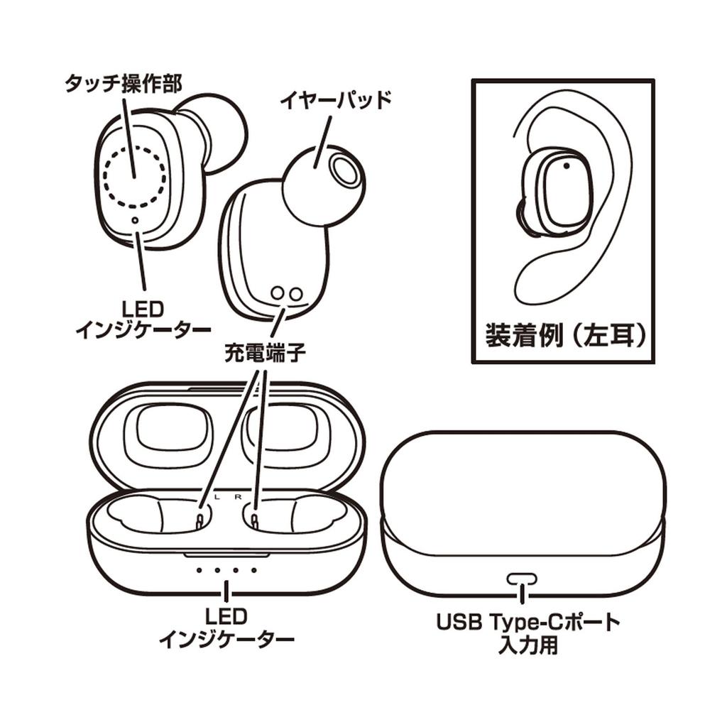 Kashimura Полностью беспроводные наушники с низкой задержкой и долгим сроком службы идеально подходят для просмотра стереозвука с низким BK NBL-101, воспроизведения, видео, наушников, задержка/для