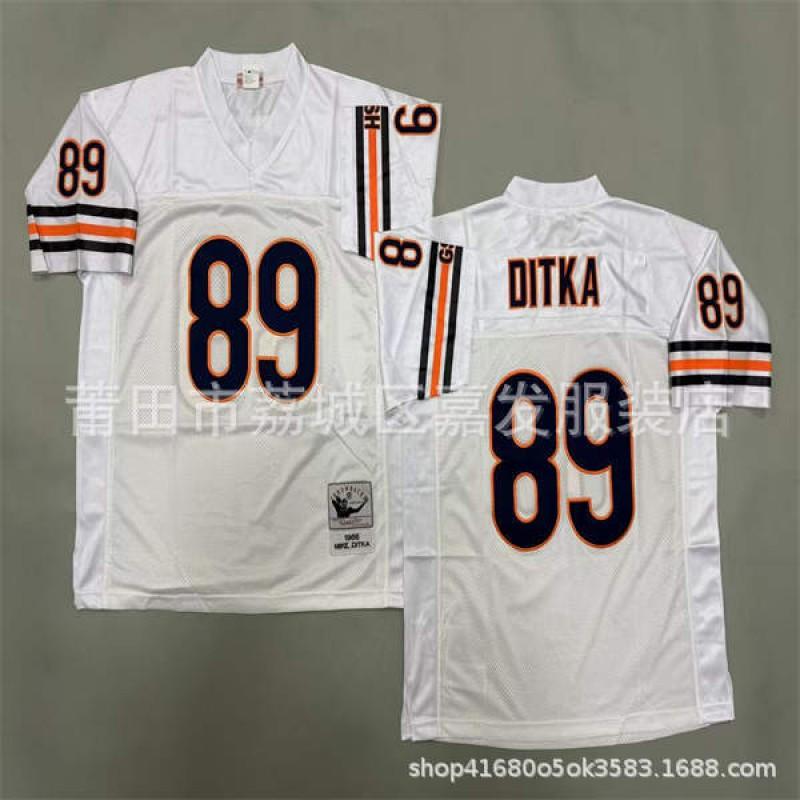 Chicago Bears Vintage NFL Football Jersey Mens Cotton Embroidered Retro Sports Apparel Size S To XXXL