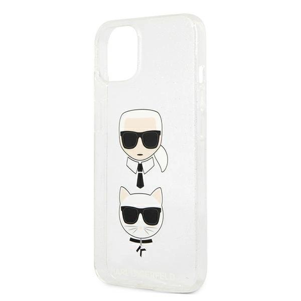 Karl Lagerfeld Klhcp13Skctugls Iphone 13 Mini 5.4 Серебристый/Серебристый Жесткий чехол с блестками Karl`S & Choupette
