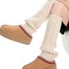 Winter Thickened Warm Breathable Solid Pattern Leg Warmers Korean Style Fashion Chunky Knit Women's Loose Versatile Slouch Socks