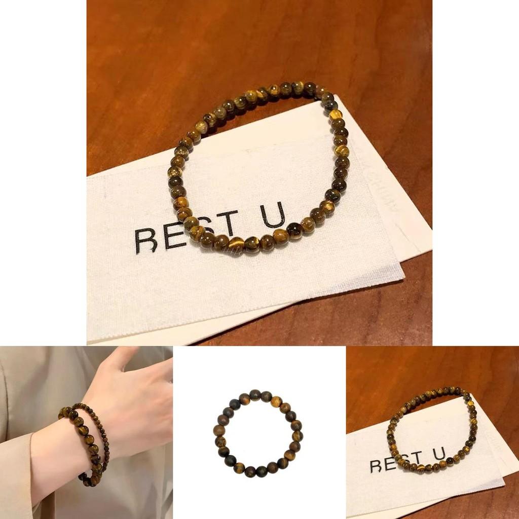 Уникальный браслет ручной работы из камня Тигровый глаз с серебряными акцентами для пар и подарков для путешествий