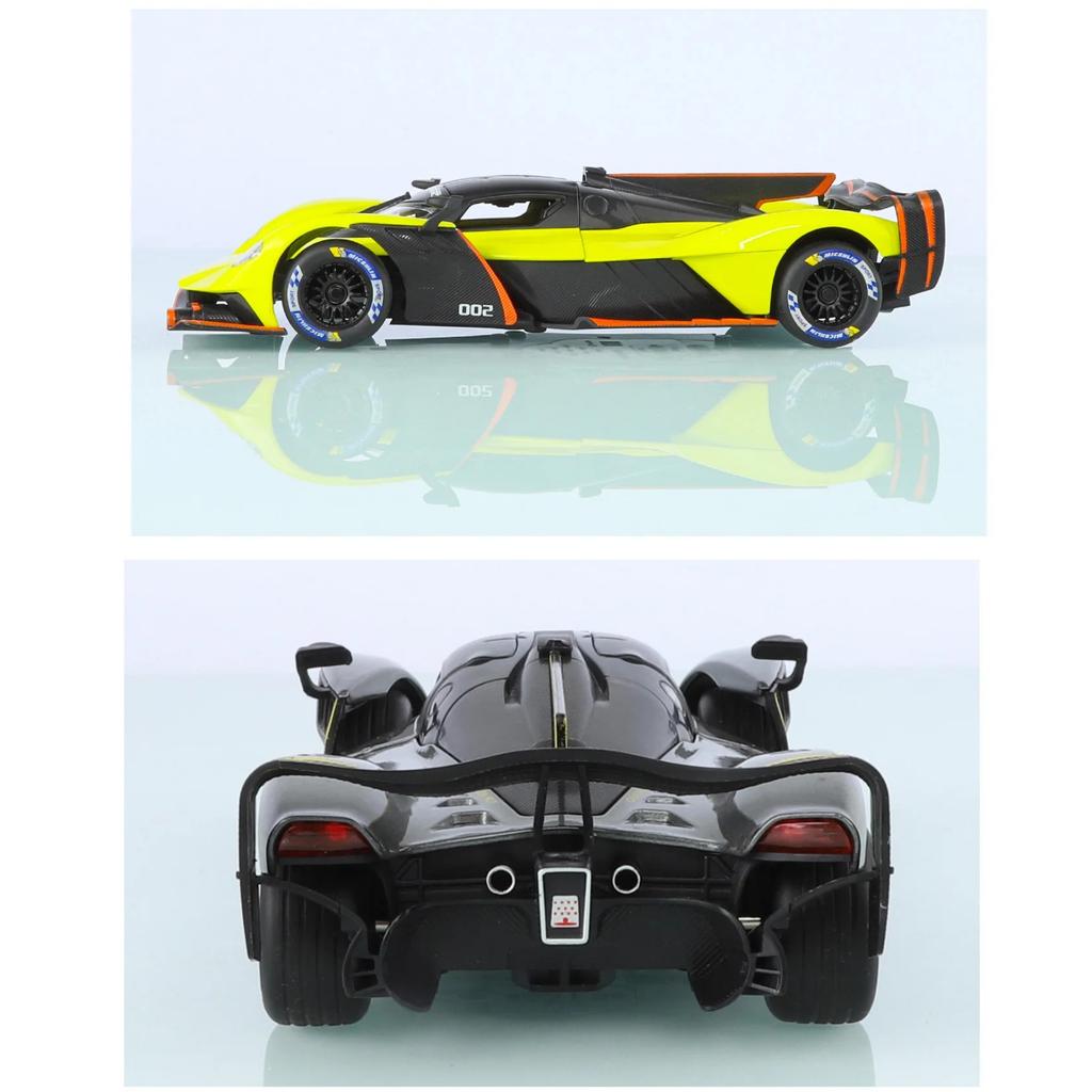 1/24 Aston Martin Valkyrie Alloy Sports Car Model Diecast Metal Track Racing Vehicles Car Model Simulation Sound and Light Childrens Toy Gift
