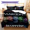 Name Custom Band Maroon 5 Pattern Bedding Set Quilt Cover Pillowcase Home Decor Gift (1 * duvet cover + 2 * pillowcase, without core)